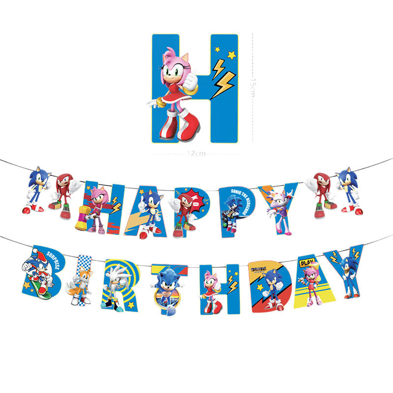 Sonic the Hedgehog Happy Birthday Letter Banner