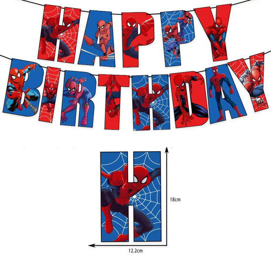 Spiderman Birthday Banner