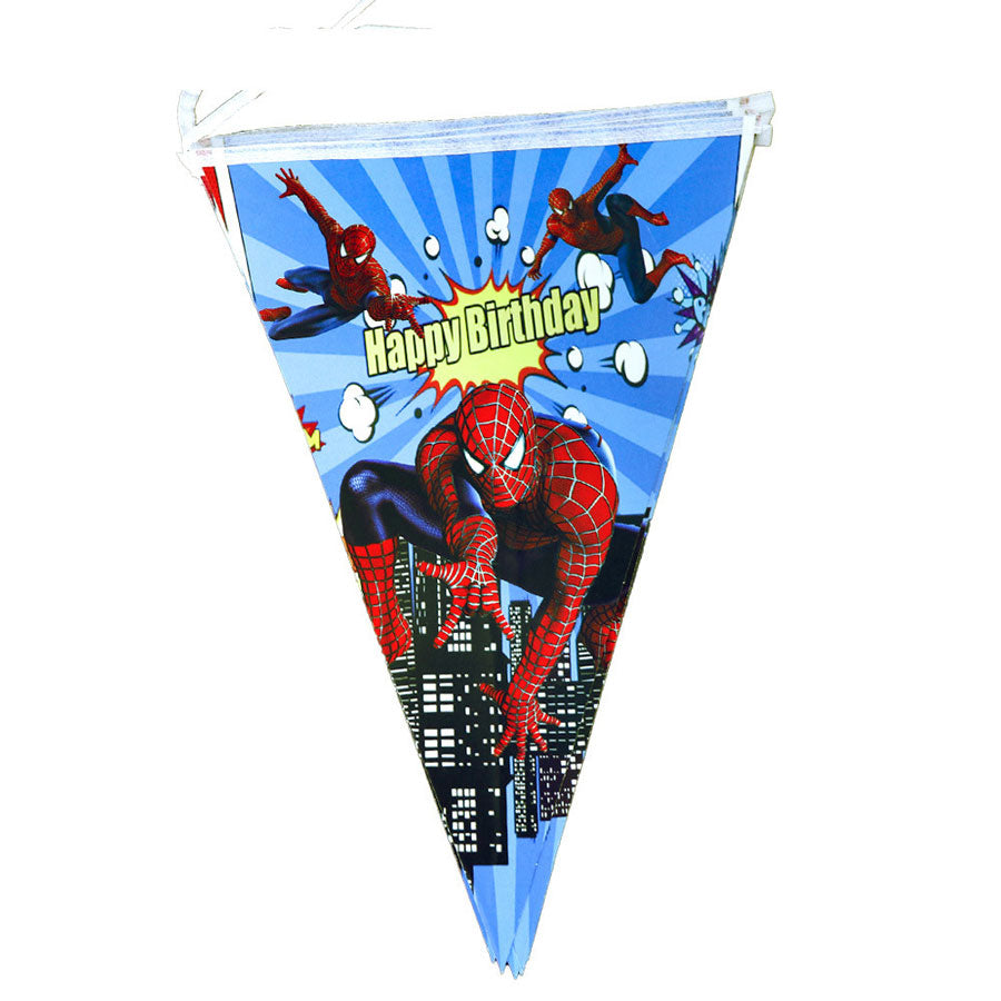 Spiderman Party Flag Banner