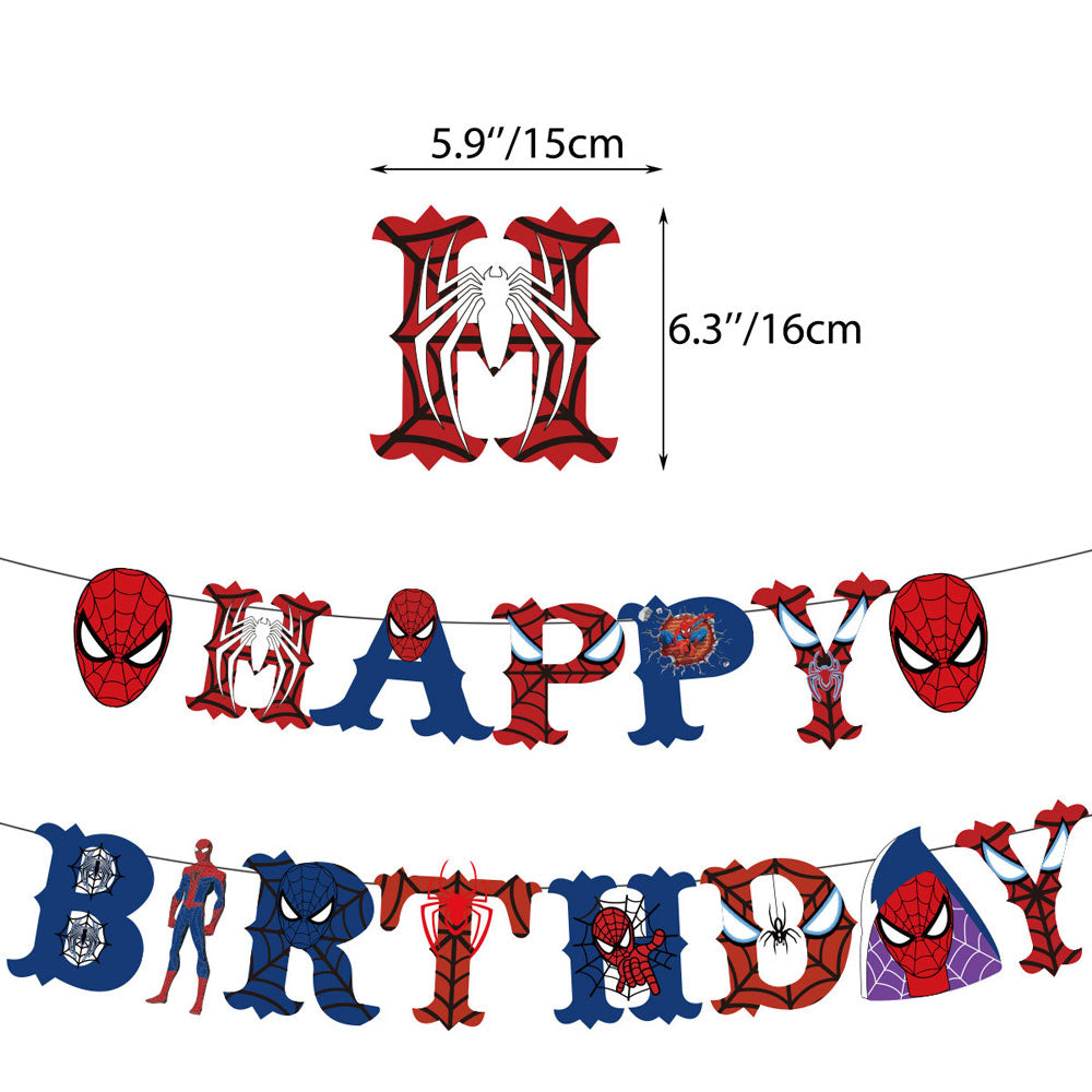 Spiderman Birthday Banner