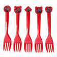 Marvel Spiderman party plastic forks for the guest to enjoy the birthday cake served to them.