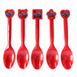 Spiderman themed Spoons for the guest to enjoy the yummy desserts with.