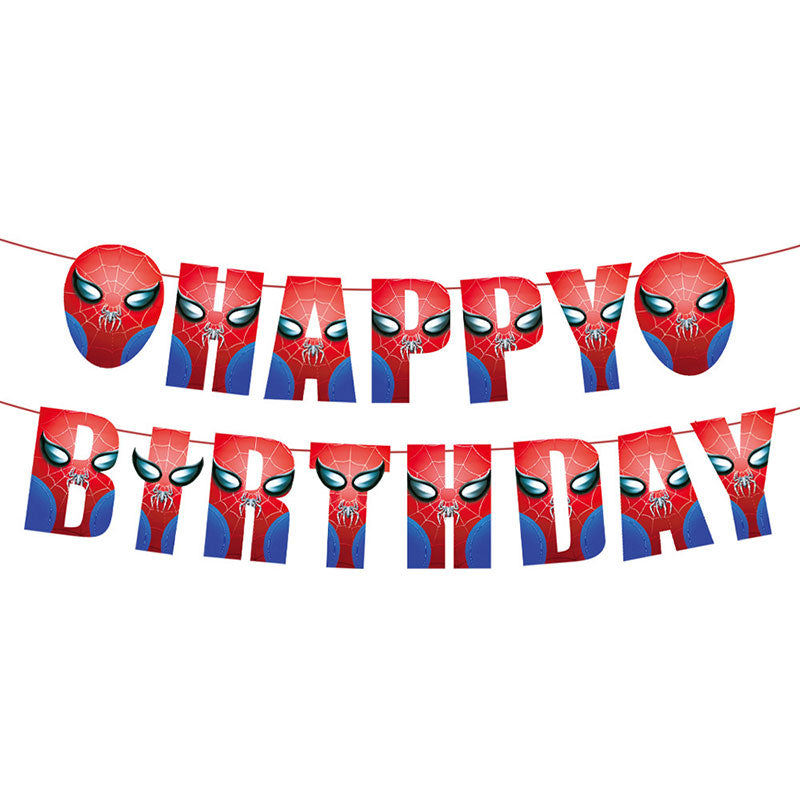 Spiderman Slim Letter Birthday Banner