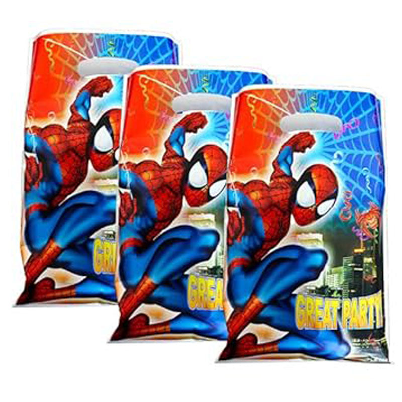 Cool Spiderman Treat Bags for your Superhero  birthday door gift.