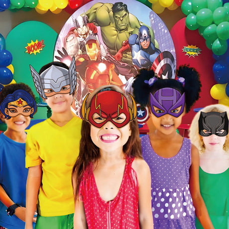 Super Heroes Party Half Face Masks