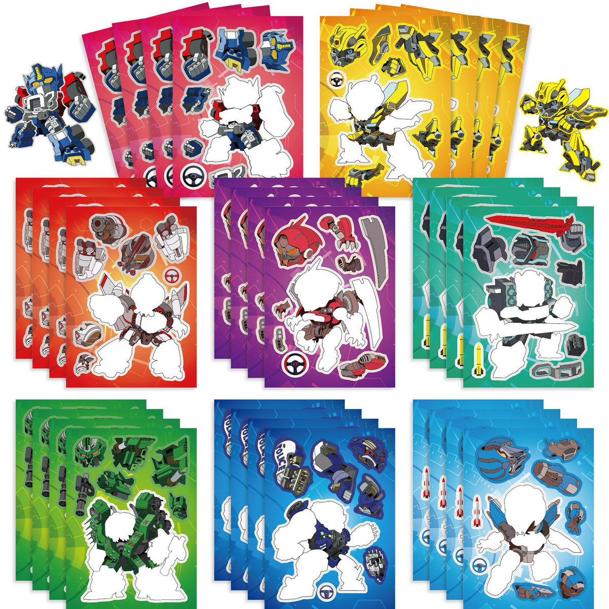 Transformers Make a Face Activity Sticker Sheets (12pc)