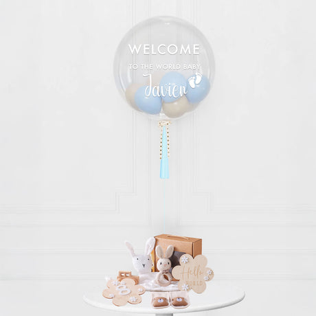 Welcome Baby Bubble Balloon Gift Set