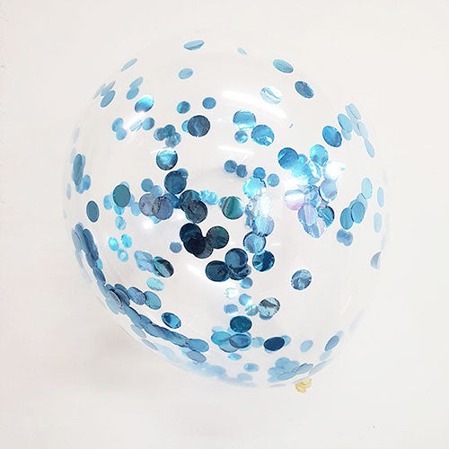 Light Blue confetti balloons for a special balloon decoration.