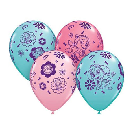 11" Paw Patrol Girl Pups Latex Balloons (5PC)