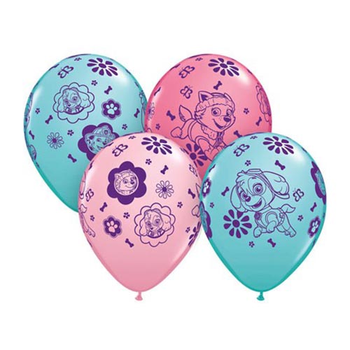 11" Paw Patrol Girl Pups Latex Balloons (5PC)