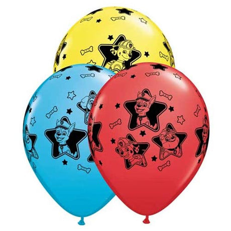 11" Paw Patrol Boy Pups Latex Balloons (5PC)