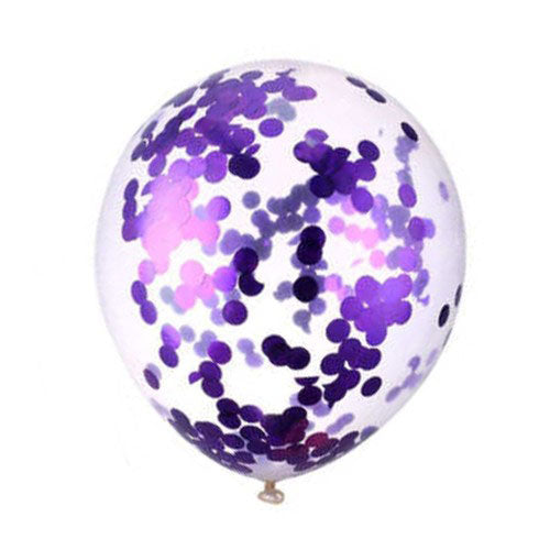 Purple confetti balloons for a great party set up.