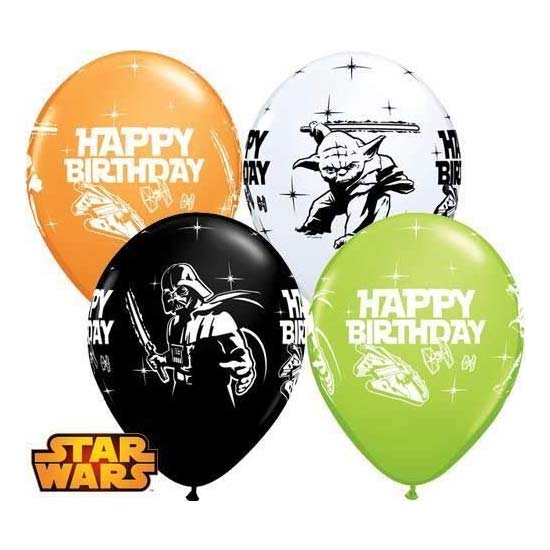 11" Star Wars Birthday Latex Balloons (5PC)