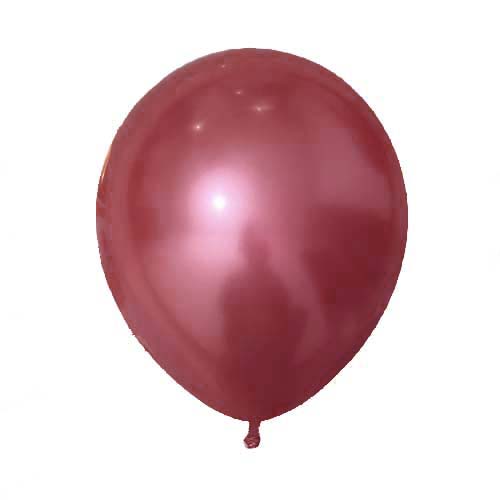 12" Chrome Deep Red Latex Balloon