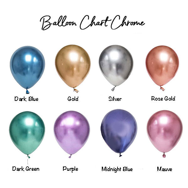 Chrome Confetti Colored Latex Balloon Bouquet