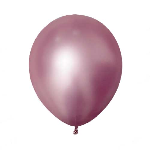 12" Chrome Light Pink Latex Balloon