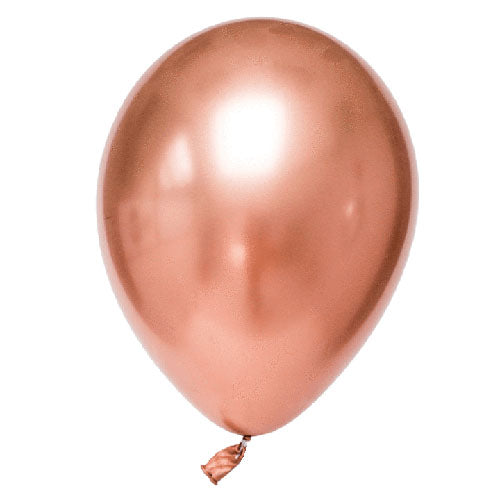Load image into Gallery viewer, 12&amp;quot; Chrome Rose Gold Latex Balloon
