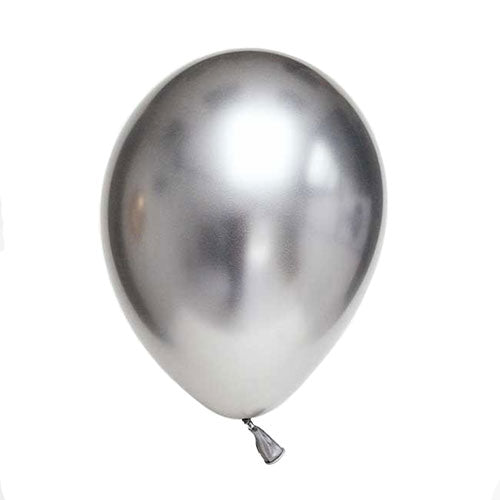 12" Chrome Silver Latex Balloon