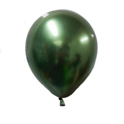 Olive Green Chrome balloons to set up your garden or jungle themed party decoration.