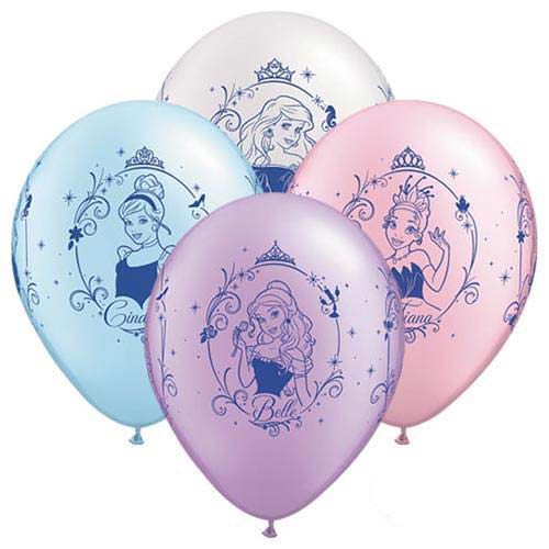 Lovely helium latex balloons printed with Disney Princesses like Cinderella, Sleeping Beauty and Ariel Little Mermaid.