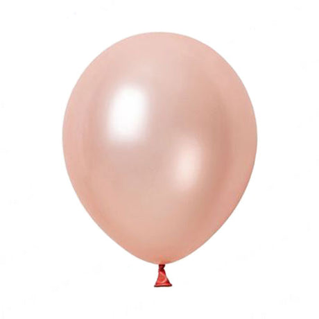 Rose Gold latex balloon inflated with helium or air.