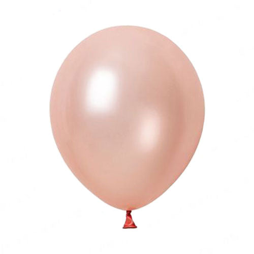 Rose Gold latex balloon inflated with helium or air.