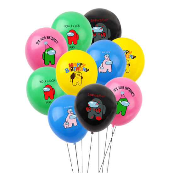 11" Among Us Printed Latex Balloons (5pcs)