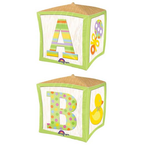 Load image into Gallery viewer, 15&amp;quot; Baby Blocks Cubez Balloon
