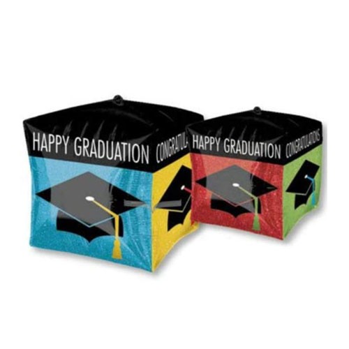 15" Cubez Grad Hat Graduation Balloon