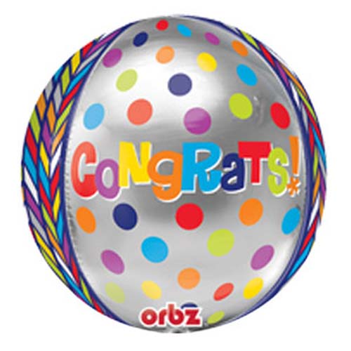 16" Congrats Orbz Balloon