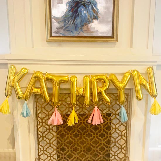 Mini 16" Gold Letter Balloons (Airfilled)