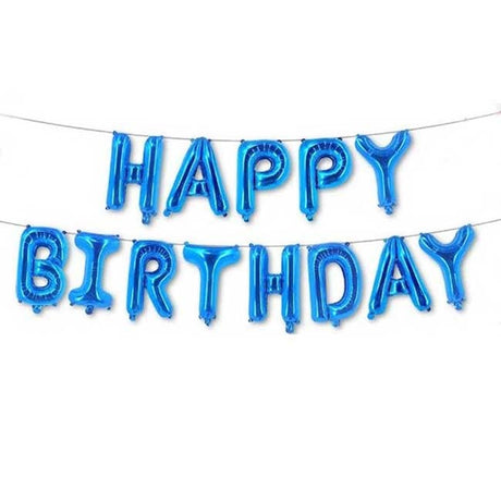 Dark Blue Happy Birthday Balloon Package.