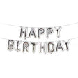 Silver Happy Birthday Balloon Package.