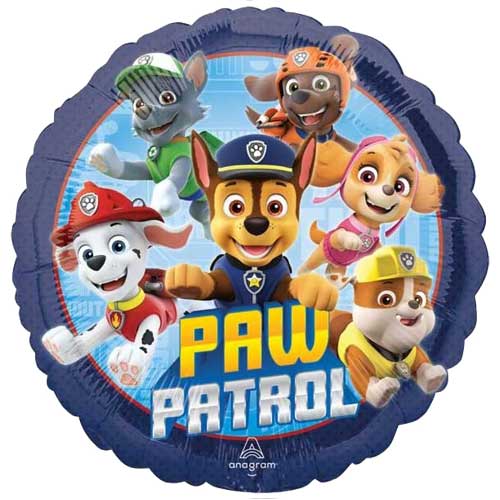 17" Paw Patrol Group Rnd Balloon