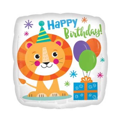 Happy Birthday Lion Party Balloons