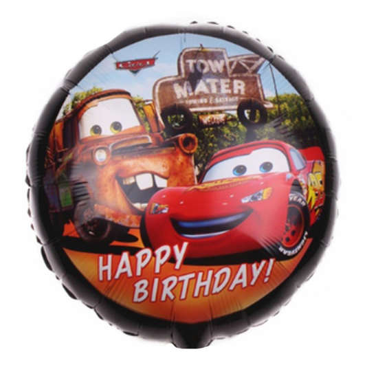 Load image into Gallery viewer, Happy Birthday Disney Cars Balloon. McQueen and Mater!
