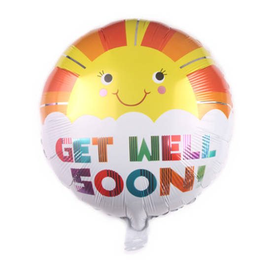  18 Get Well Soon Bear Flowers Foil Balloon : Toys & Games