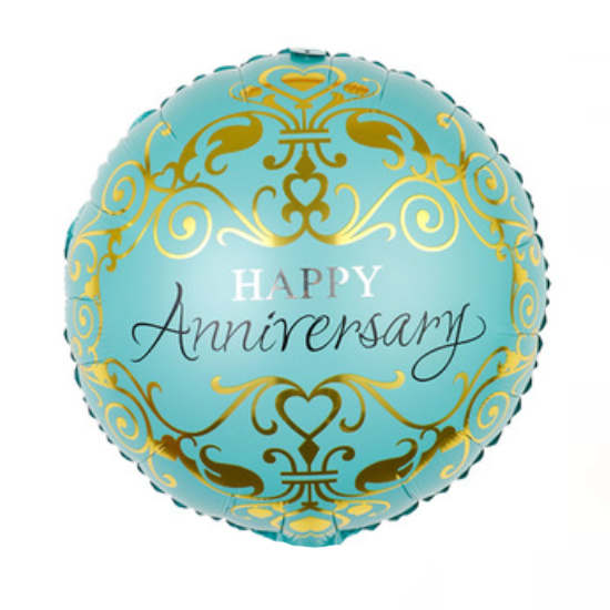 Elegant Happy Anniversary Mint Balloon to celebrate the special moment with your love one.