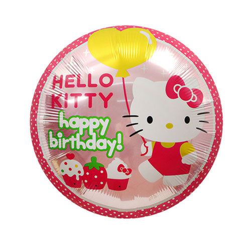 Sweet and lovely Hello Kitty in pink and fuchsia with a great Happy Birthday message.