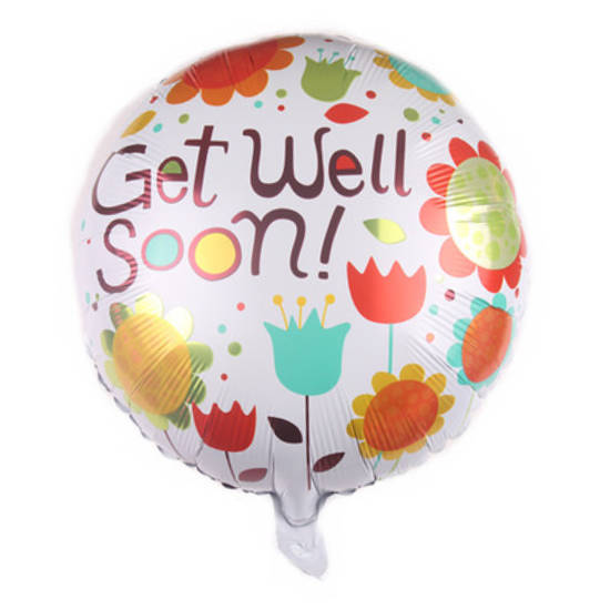  18 Get Well Soon Bear Flowers Foil Balloon : Toys & Games