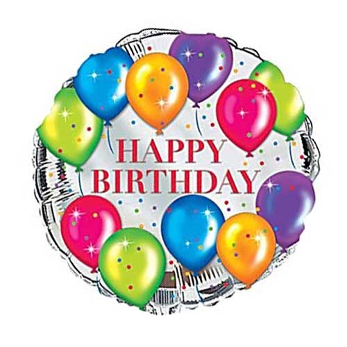 18" Balloons Happy Birthday Balloon
