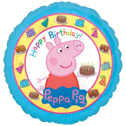 18" Peppa Pig Happy Birthday Balloon