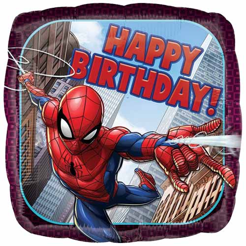 18" Spiderman Happy Birthday Balloon
