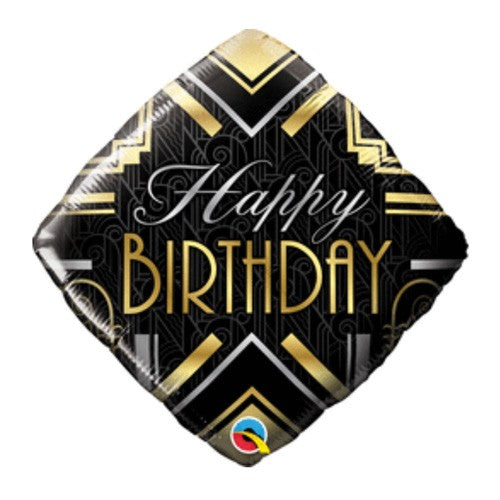 Load image into Gallery viewer, 18&amp;quot; Art Deco Happy Birthday Balloon
