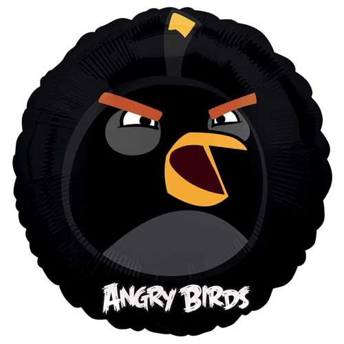 Load image into Gallery viewer, 18&amp;quot; Black Bird Angry Birds Balloon
