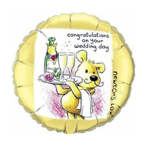 18" Congratulations On Your Wedding Day Balloon