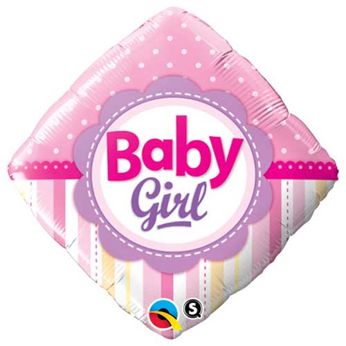 Load image into Gallery viewer, 18&amp;quot; Dots &amp;amp; Stripes Baby Girl Balloon
