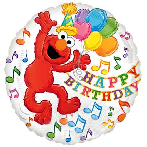 18" Elmo Music Birthday Balloon