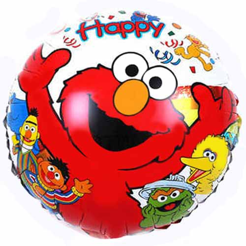 18" Elmo & Friends Birthday Balloon