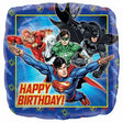 Happy Birthday from the Justice League Superheroes. Have a great time with balloons!